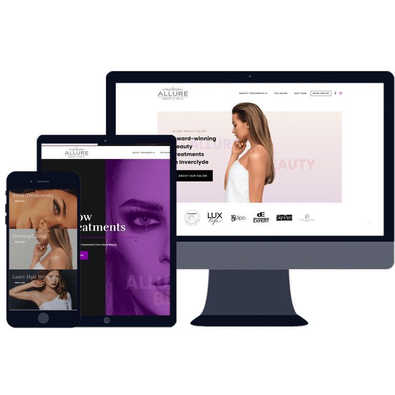 project allure beauty web responsive